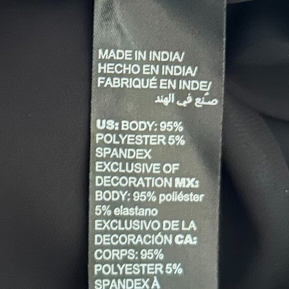 EUC Chico's Black Label Black White Beaded Tunic Top L/12 Resort Boho Chic - Picture 9 of 14